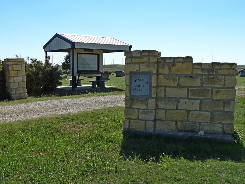 Lenora South Cemetery gate and directory